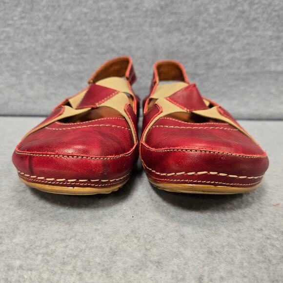 V Italia Red Sling Back Sandals Size 39 - Picture 3 of 8